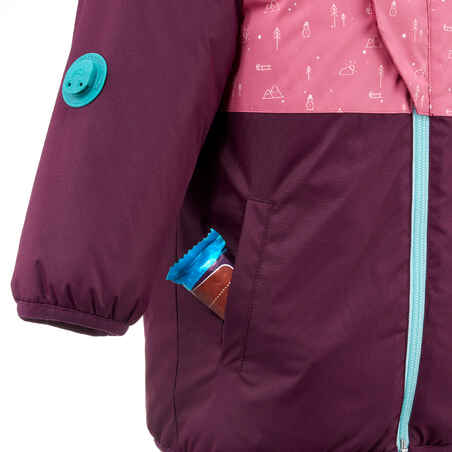 Baby Ski Jacket WARM LUGIKLIP - Purple and Pink