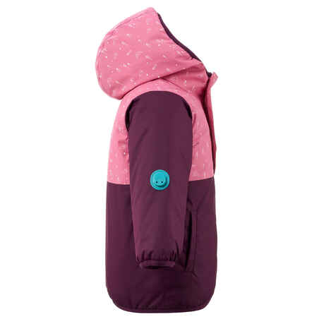 Baby Ski Jacket WARM LUGIKLIP - Purple and Pink