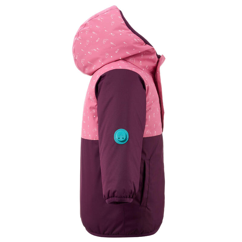 Ski-jas voor peuters 500 Warm Lugiklip paars/roze