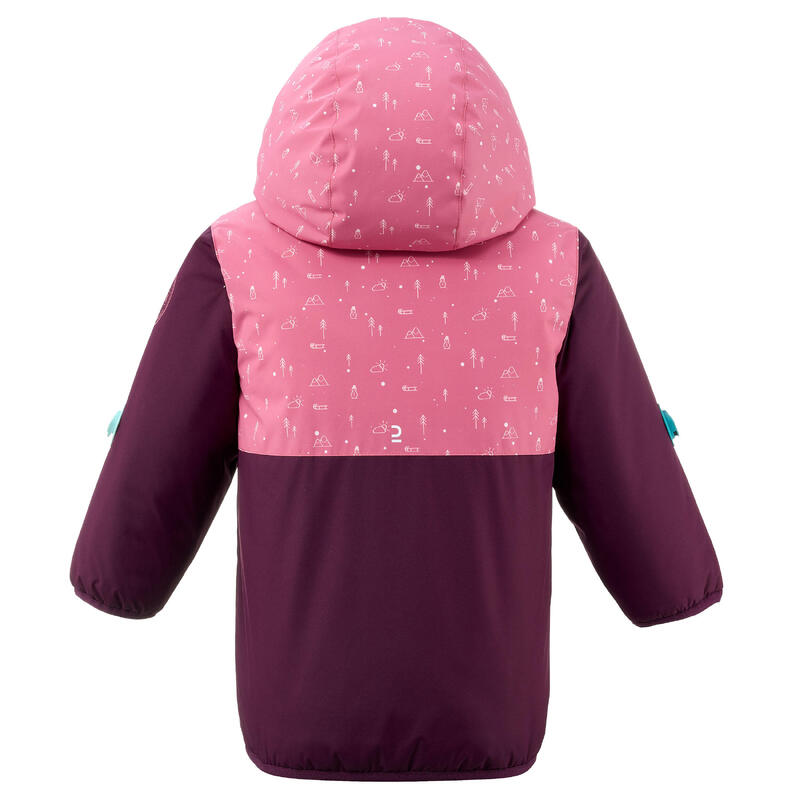 Veste ski bébé 500 warm - violette et rose