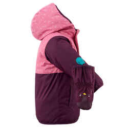 Βρεφικό μπουφάν σκι WARM LUGIKLIP - Μοβ και ροζ
