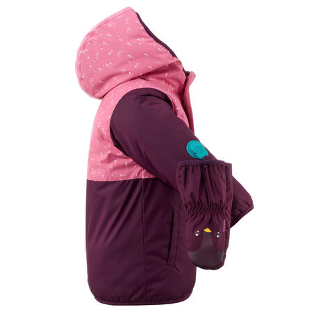 Ljubičasto-roze jakna za sneg za bebe LUGIKLIP