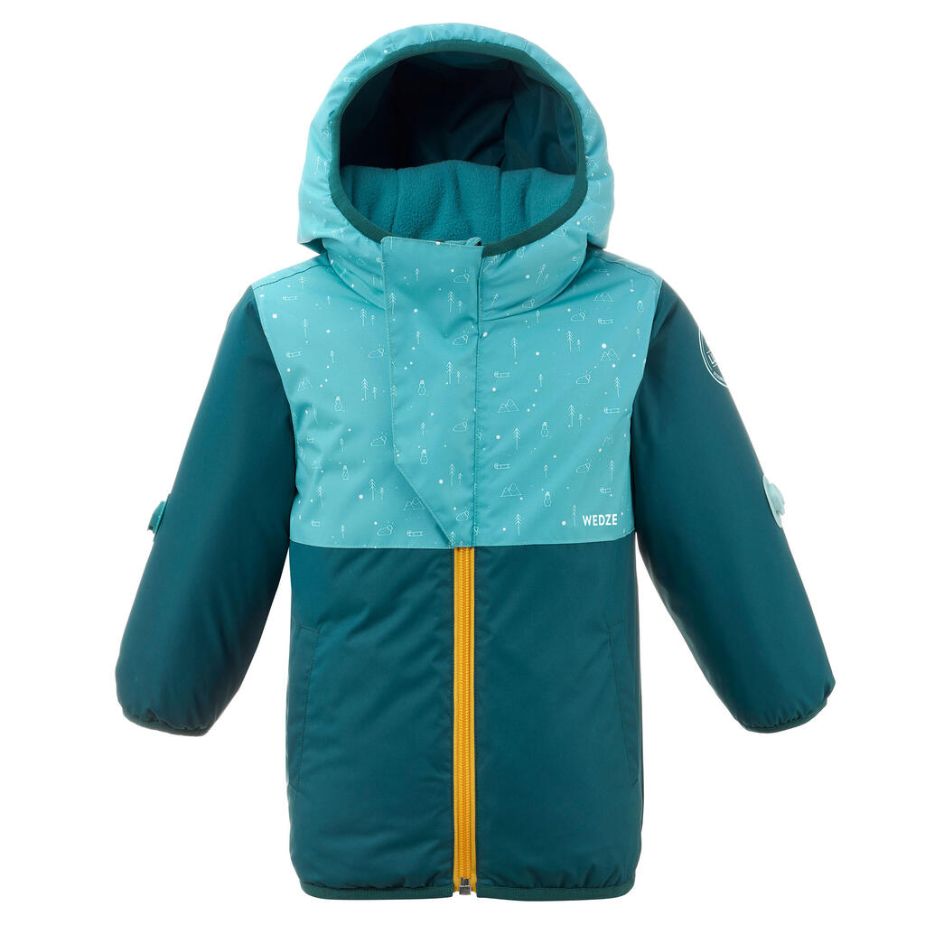 Baby Ski Jacket WARM LUGIKLIP - Turquoise