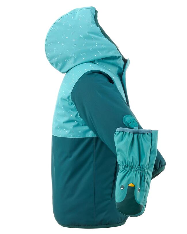 Baby Ski Jacket WARM LUGIKLIP - Turquoise