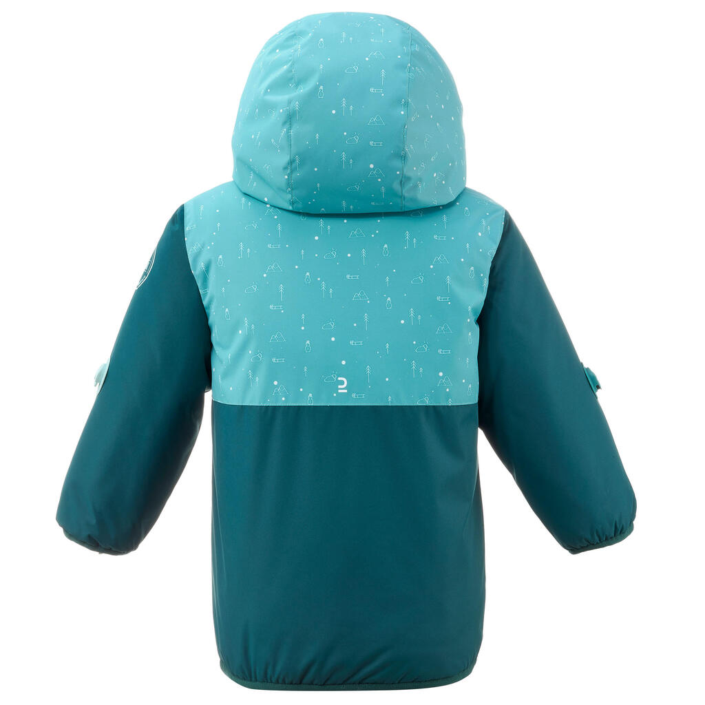 Baby Ski Jacket WARM LUGIKLIP - Turquoise