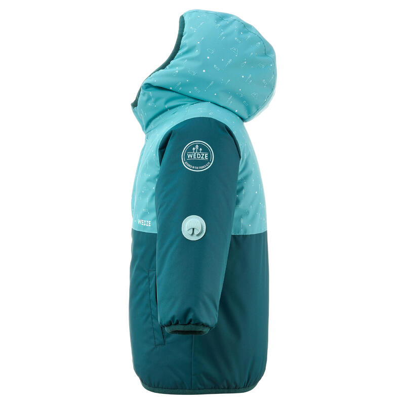 Veste ski bébé 500 WARM LUGIKLIP - Turquoise