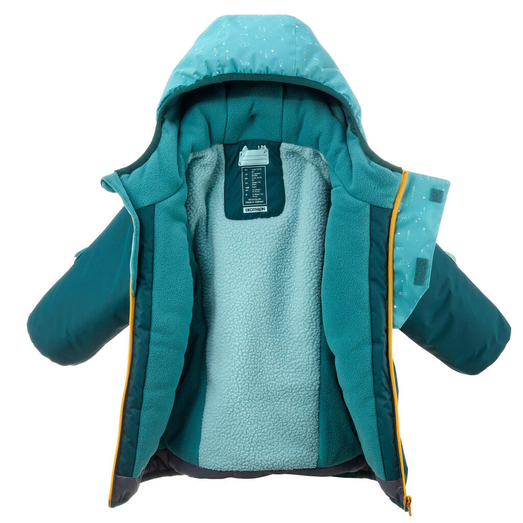 Baby Ski Jacket WARM LUGIKLIP - Turquoise