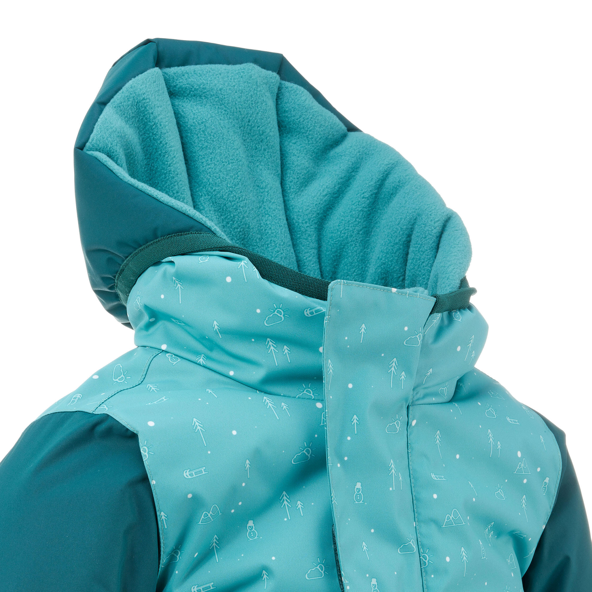 Manteau d’hiver enfant – 500 Warm turquoise 6/7