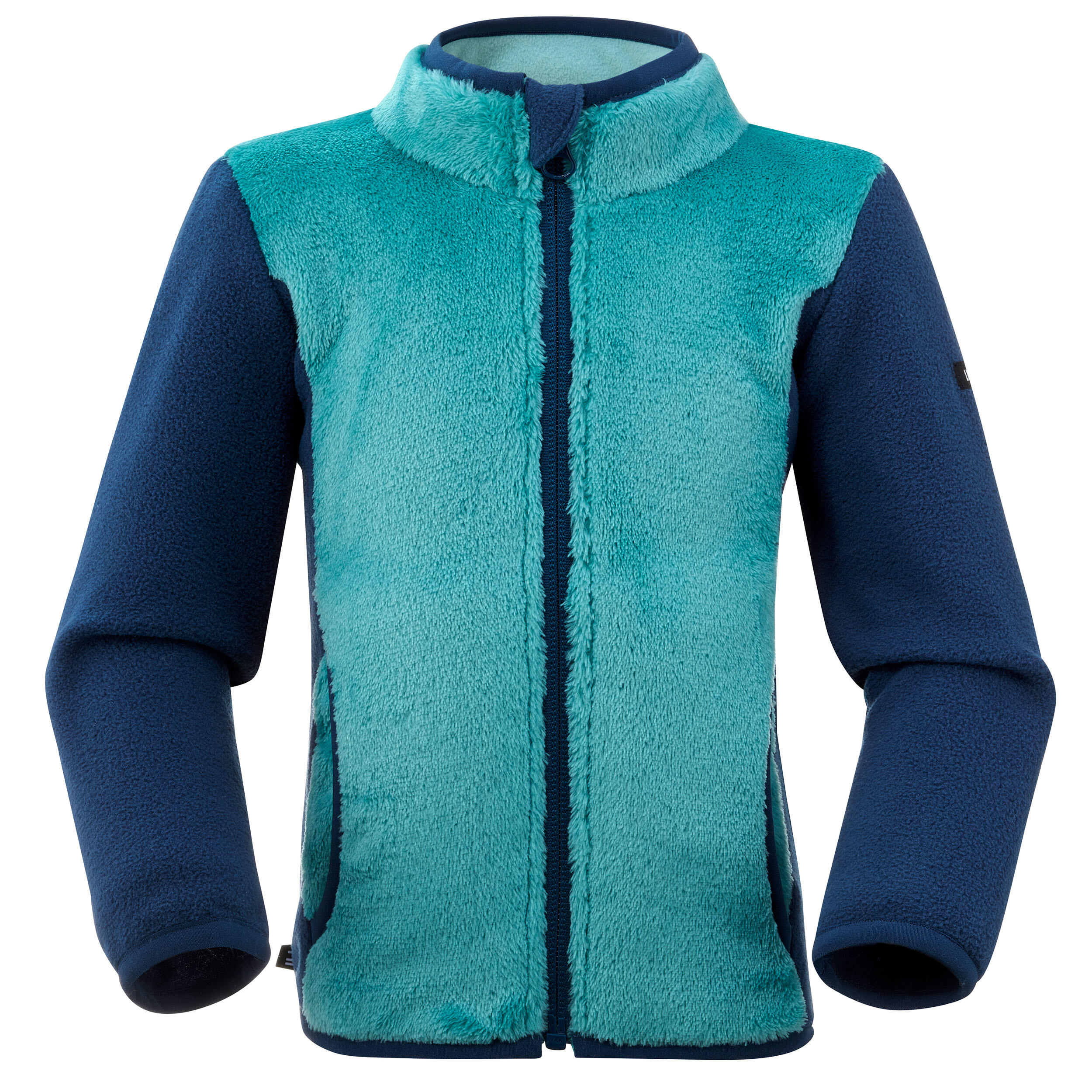 Kids' Fleece Jacket - 500 Mid-Warm Blue - WEDZE