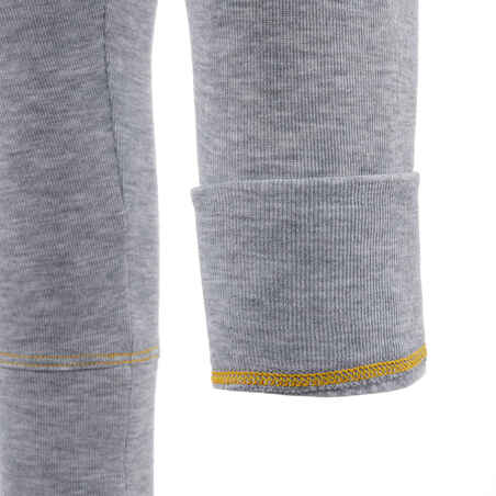 Pantalón térmico interior de esquí y nieve Bebés 1-3 años Wedze Warm gris