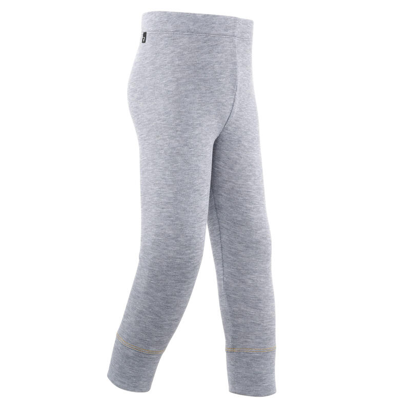 Base layer trousers, Baby ski leggings - WARM grey