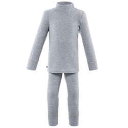 Base layer trousers, Baby ski leggings - WARM grey