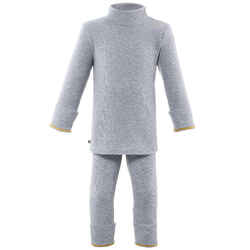 Base layer trousers, Baby ski leggings - WARM grey