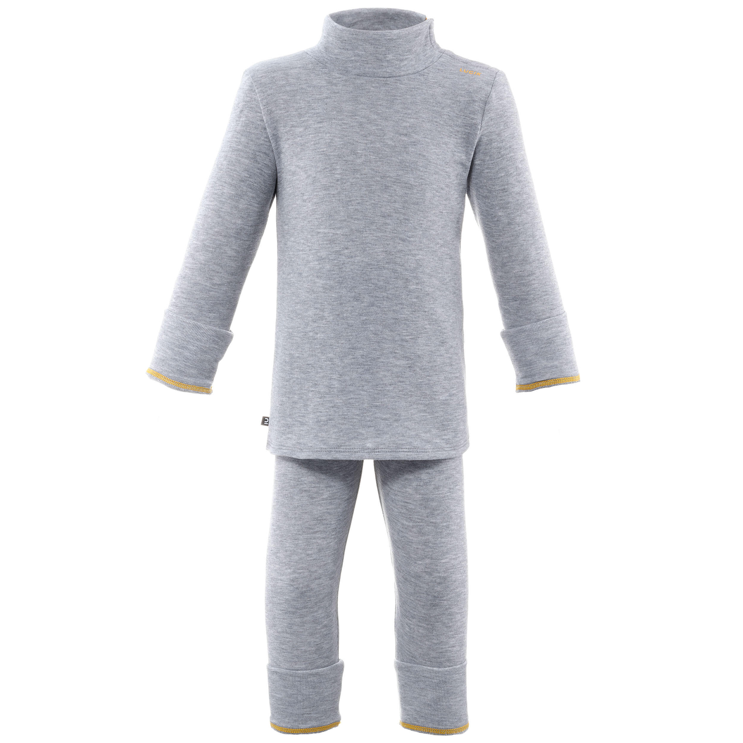 Base layer trousers, Baby ski leggings - WARM grey 10/11