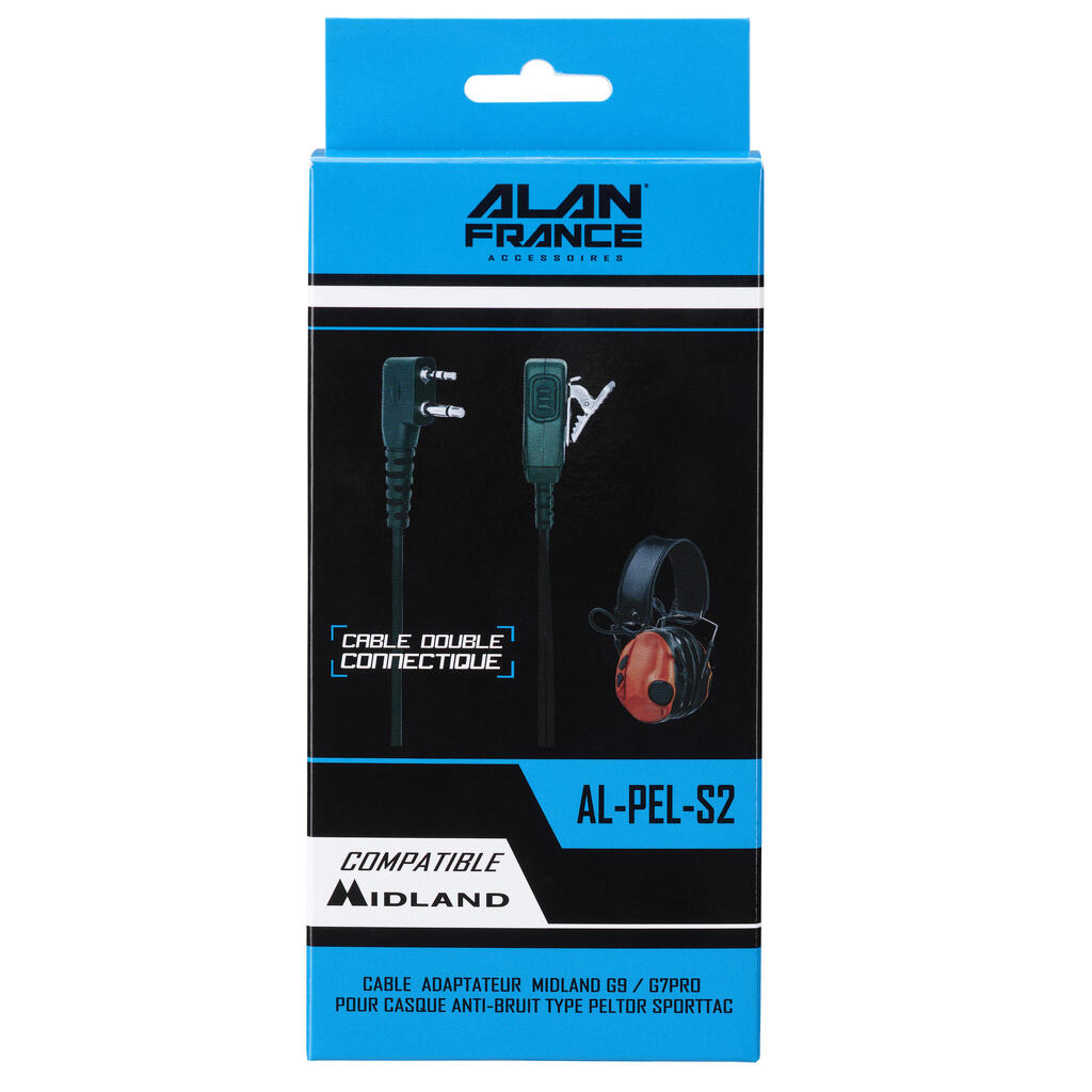 Kabel für Gehörschutz SPORTTAC – Kompatibel mit Walkie-Talkie MIDLAND G9