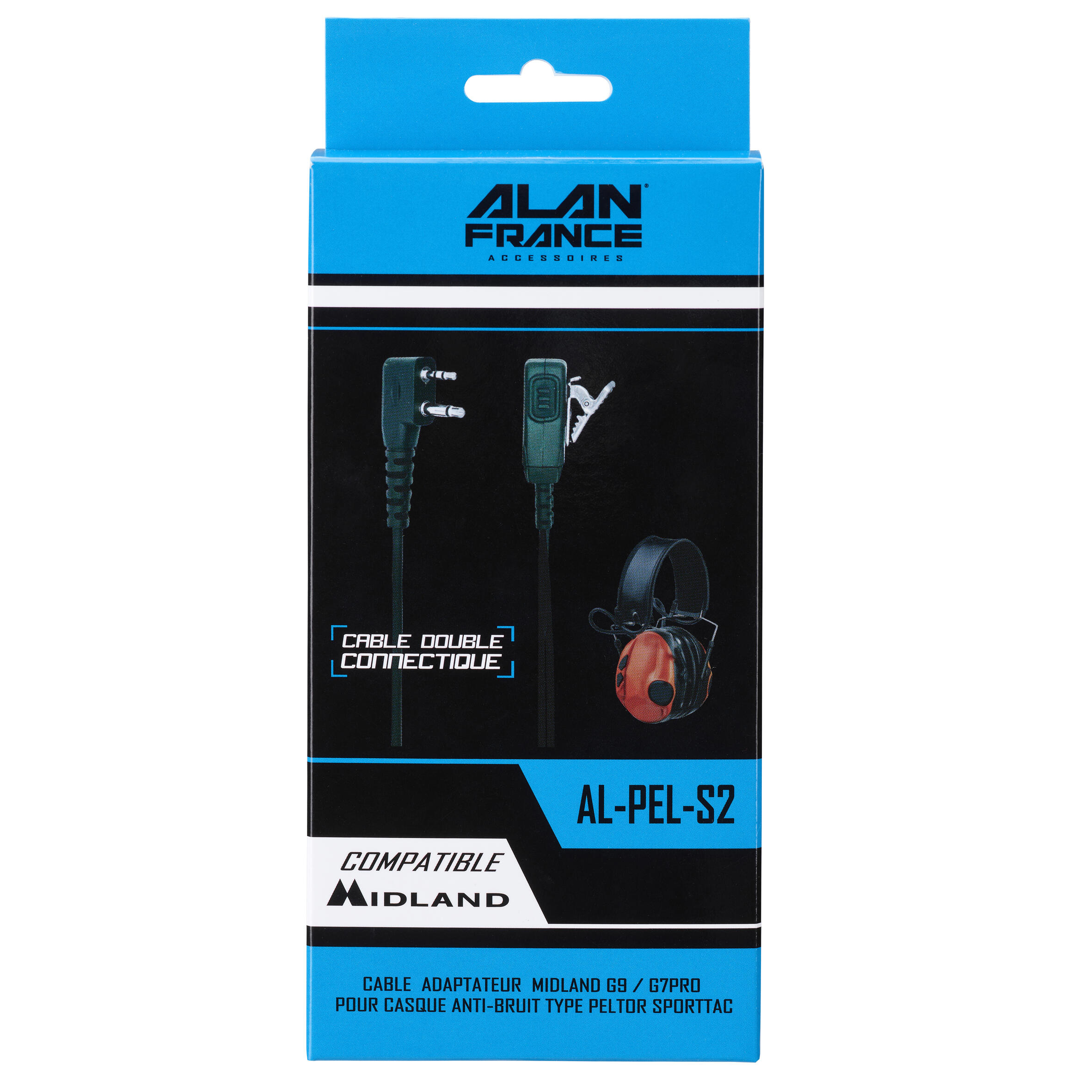 MIDLAND CABLE SPORTAC -  Compatible with the Midland G9 walkie-talkie 1/4