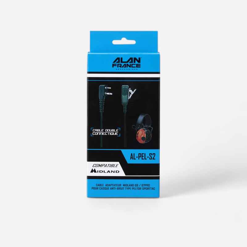 Kabel für Gehörschutz SPORTTAC – Kompatibel mit Walkie-Talkie MIDLAND G9