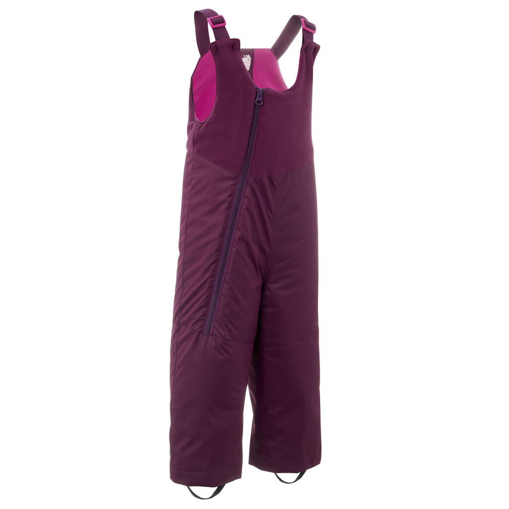 Bērnu slēpošanas/braukšanas ar ragavām puskombinezons “Warm”, purpura