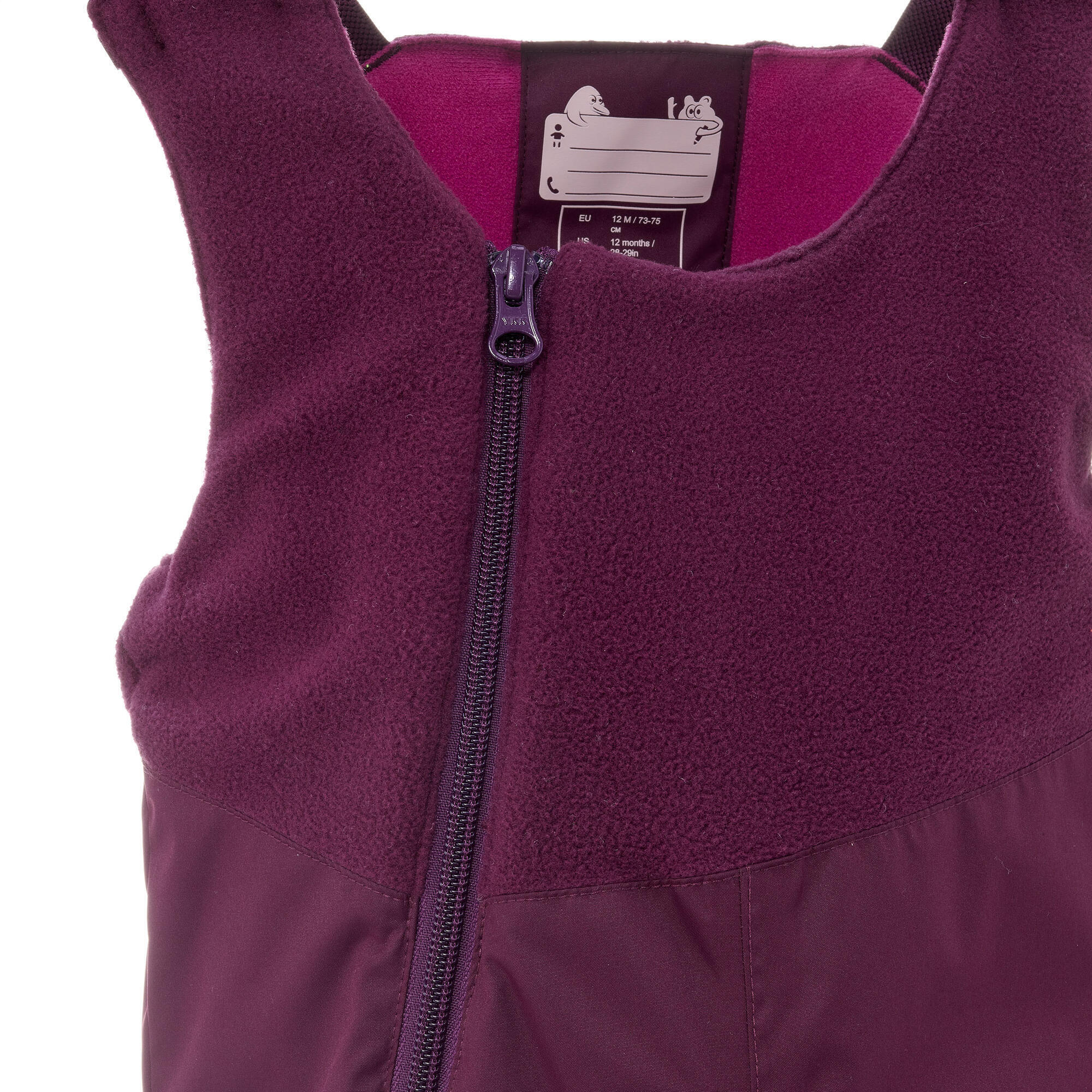 WARM BABY SKI JACKET - 500 WARM - Violet