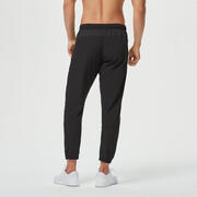 Men's Recycled Polyester Slim-Fit Gym Track Pants - Black