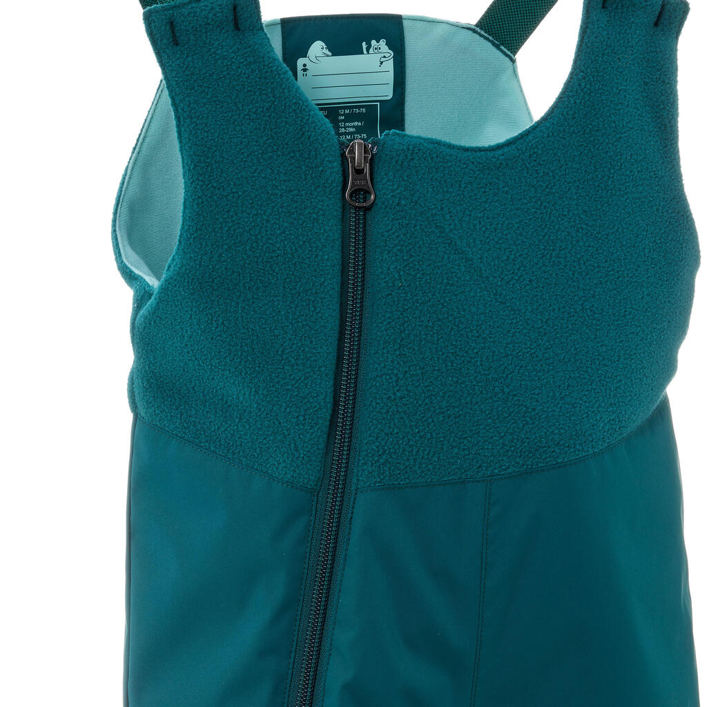 Skihose Latzhose Baby - 500 Warm grün