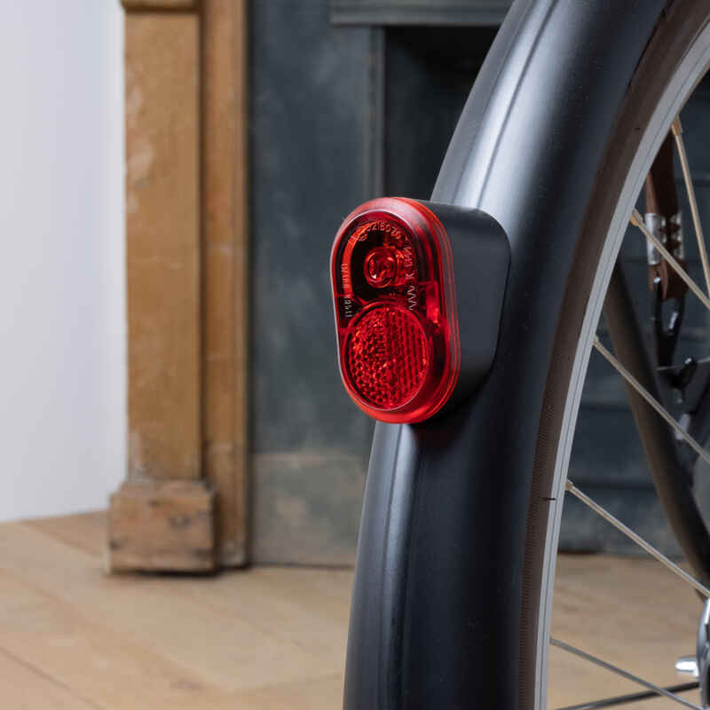 Fahrradbeleuchtung Rücklicht Dynamo LED Steady schwarz - Decathlon