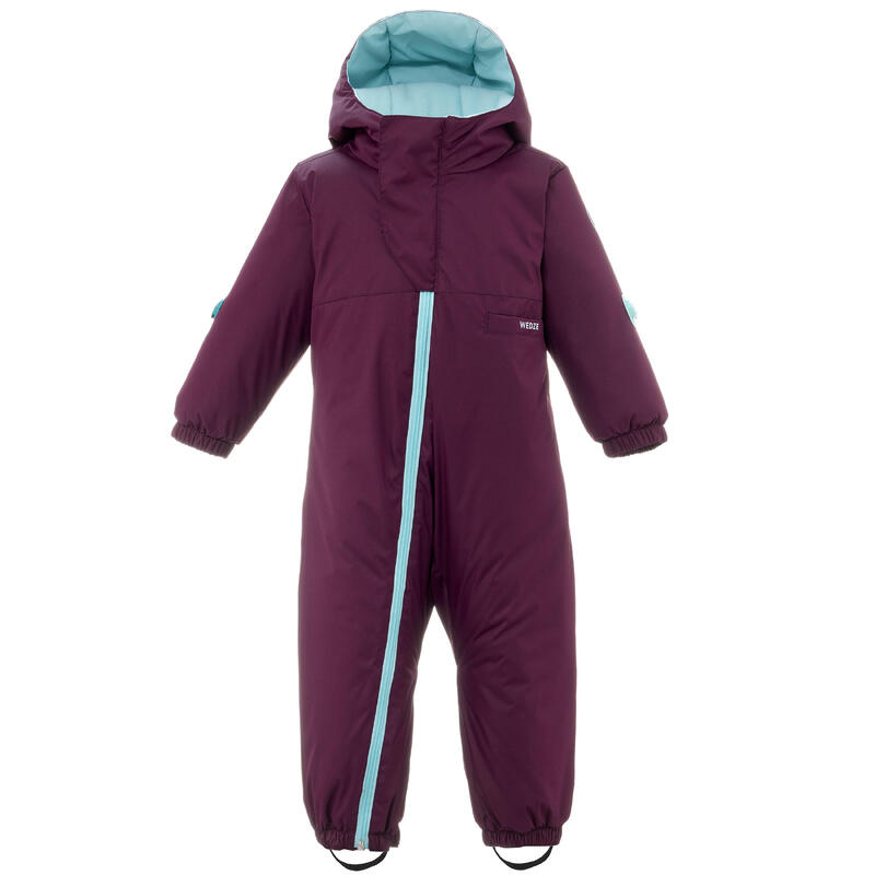 Combinaison ski bébé chaude - 500 warm - violette