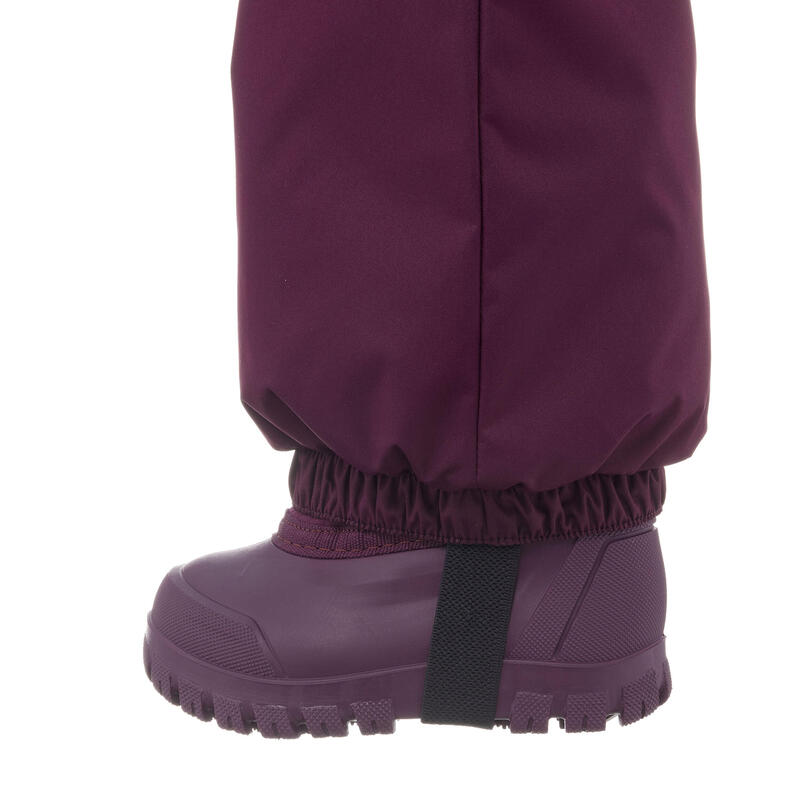 Combinaison ski bébé chaude - 500 warm - violette