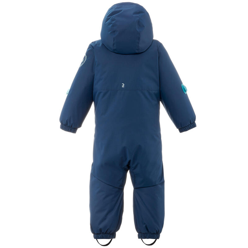 Combinaison ski bébé chaude - 500 warm - bleue