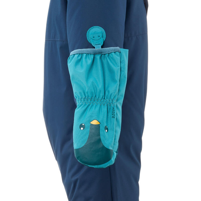 Combinaison ski bébé chaude - 500 warm - bleue