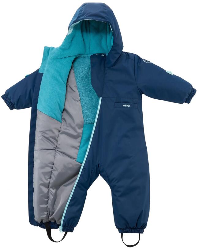 WARM BABY SKI SUIT - 500 WARM LUGIKLIP - BLUE