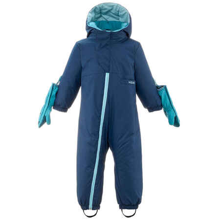 WARM BABY SKI SUIT - 500 WARM LUGIKLIP - BLUE