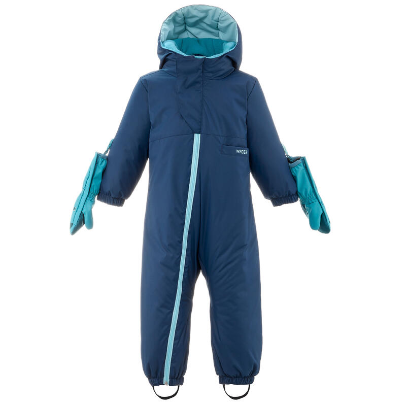 Combinaison ski bébé chaude - 500 warm - bleue