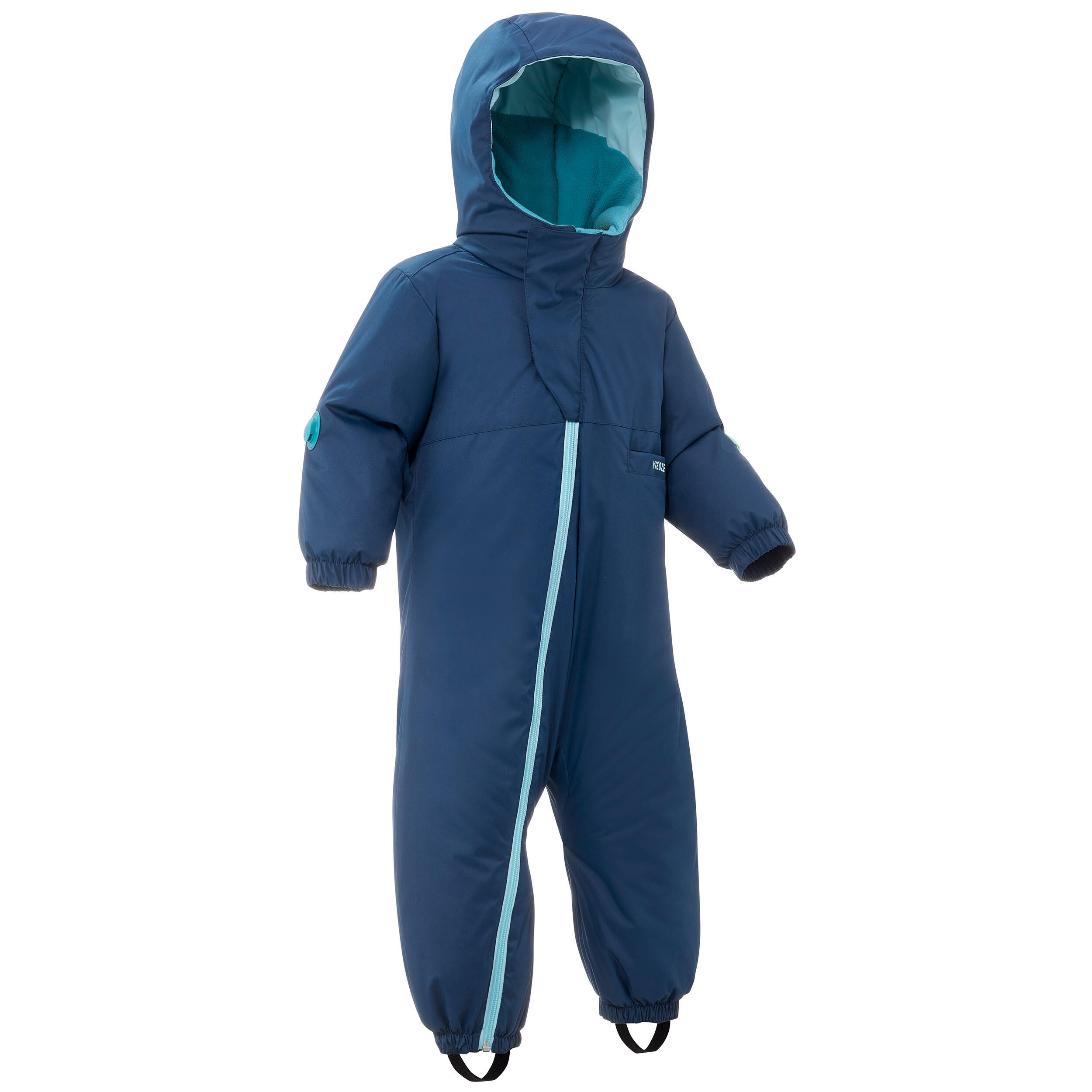 COMBINAISON SKI BÉBÉ CHAUDE - 500 WARM LUGIKLIP - BLEUE