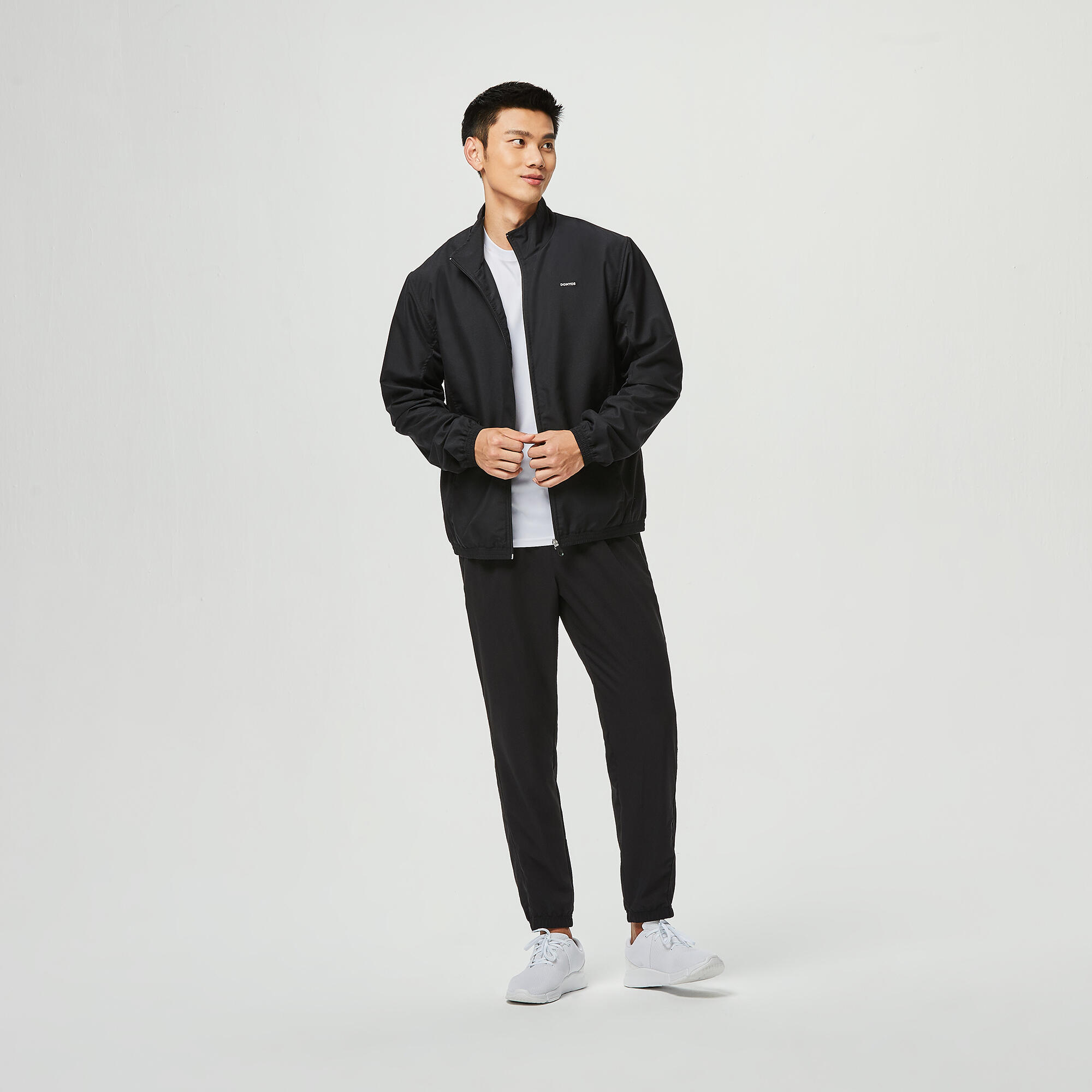 Men's Regular-Fit Breathable Fitness Bottoms Essential - Black