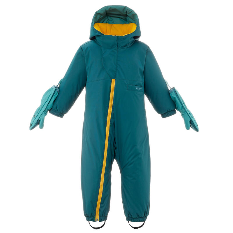 COMBINAISON SKI BÉBÉ CHAUDE - 500 WARM LUGIKLIP - VERTE