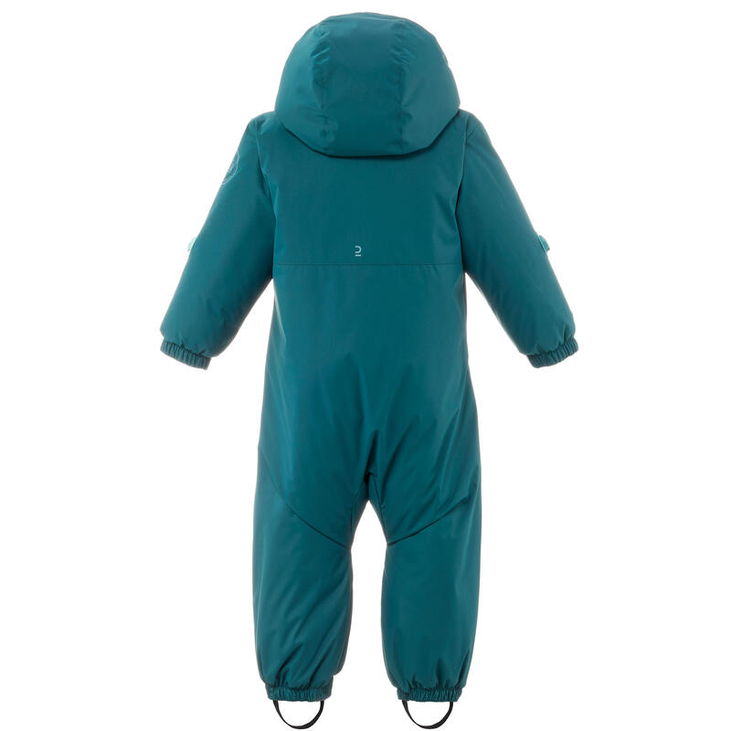 COMBINAISON SKI BÉBÉ CHAUDE - 500 WARM LUGIKLIP - VERTE