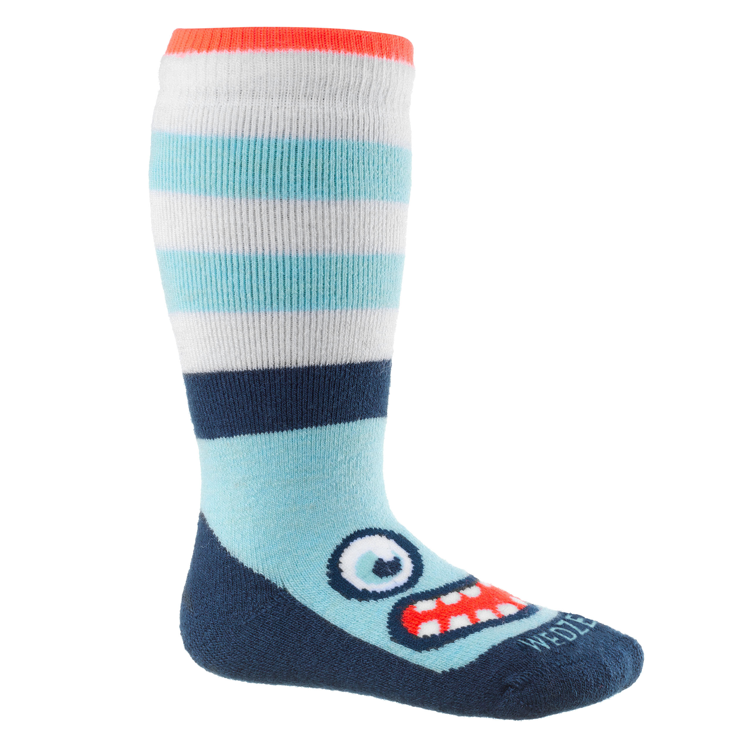 Chaussettes de ski RYWAN Snow Kidz Bleu / Saumon Junior