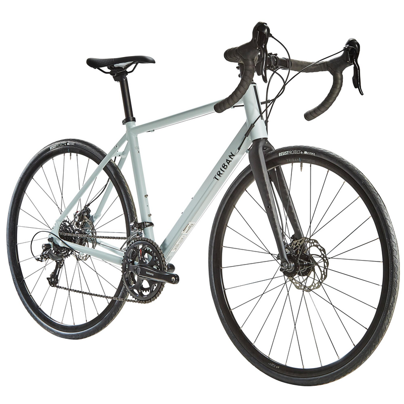 Vélo route Cyclotourisme RC120 Disque Gris Clair pour les clubs et