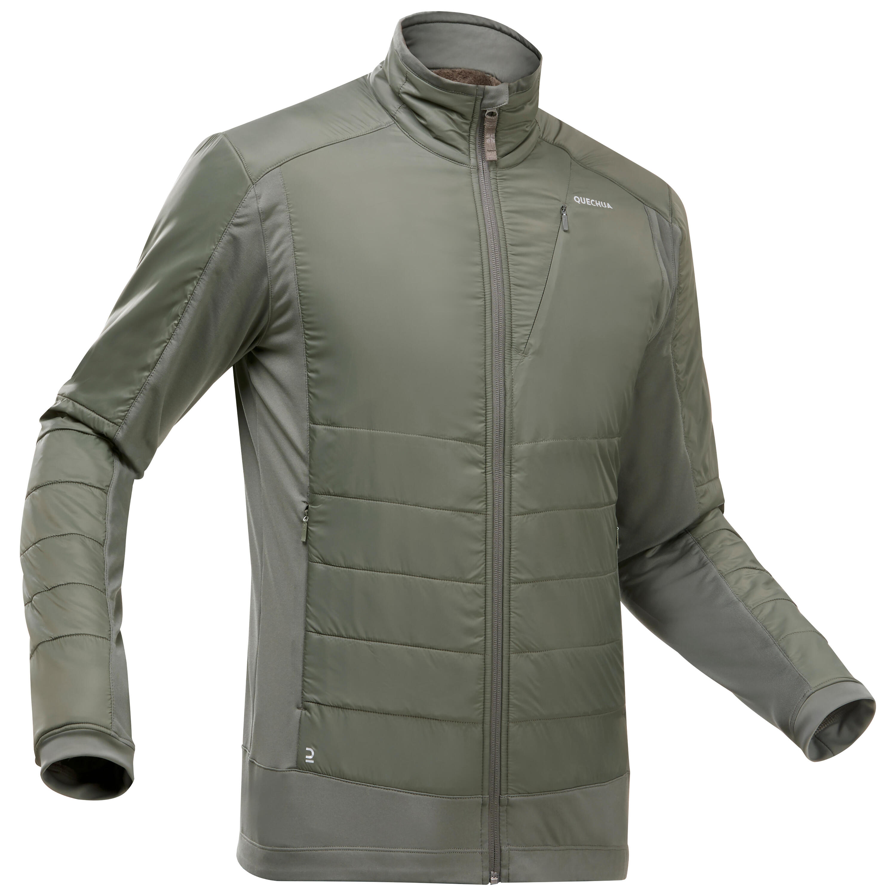 Men's Warm Hybrid Fleece Hiking Jacket  - SH900 MOUNTAIN 2/6