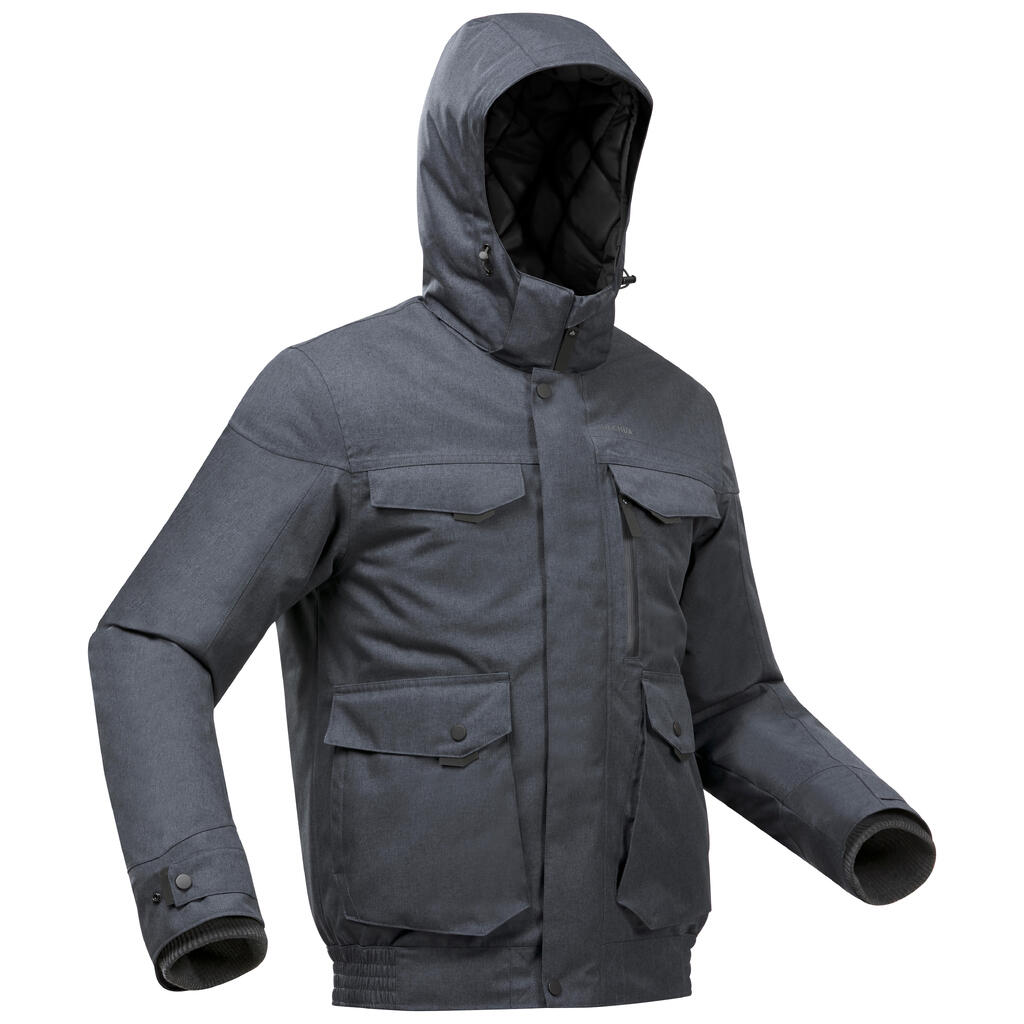 Pánska nepremokavá zimná bunda na turistiku SH500 do -10 °C