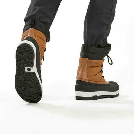 Vyriški šilti neperšlampami žiemos žygių batai „SH500 X-Warm“ su raišteliais