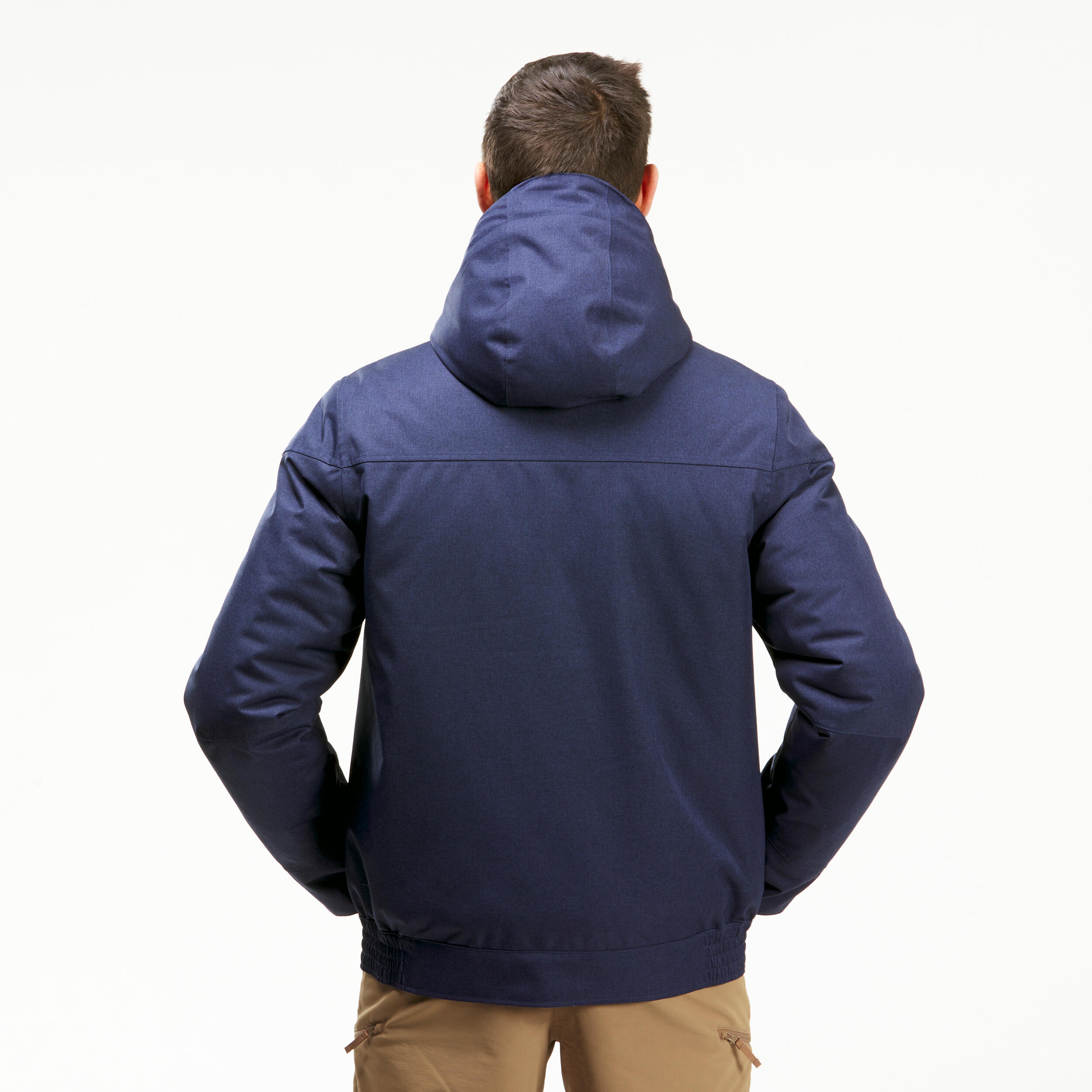 Men’s Waterproof Winter Hiking Jacket SH100 X-Warm -10°C Blue