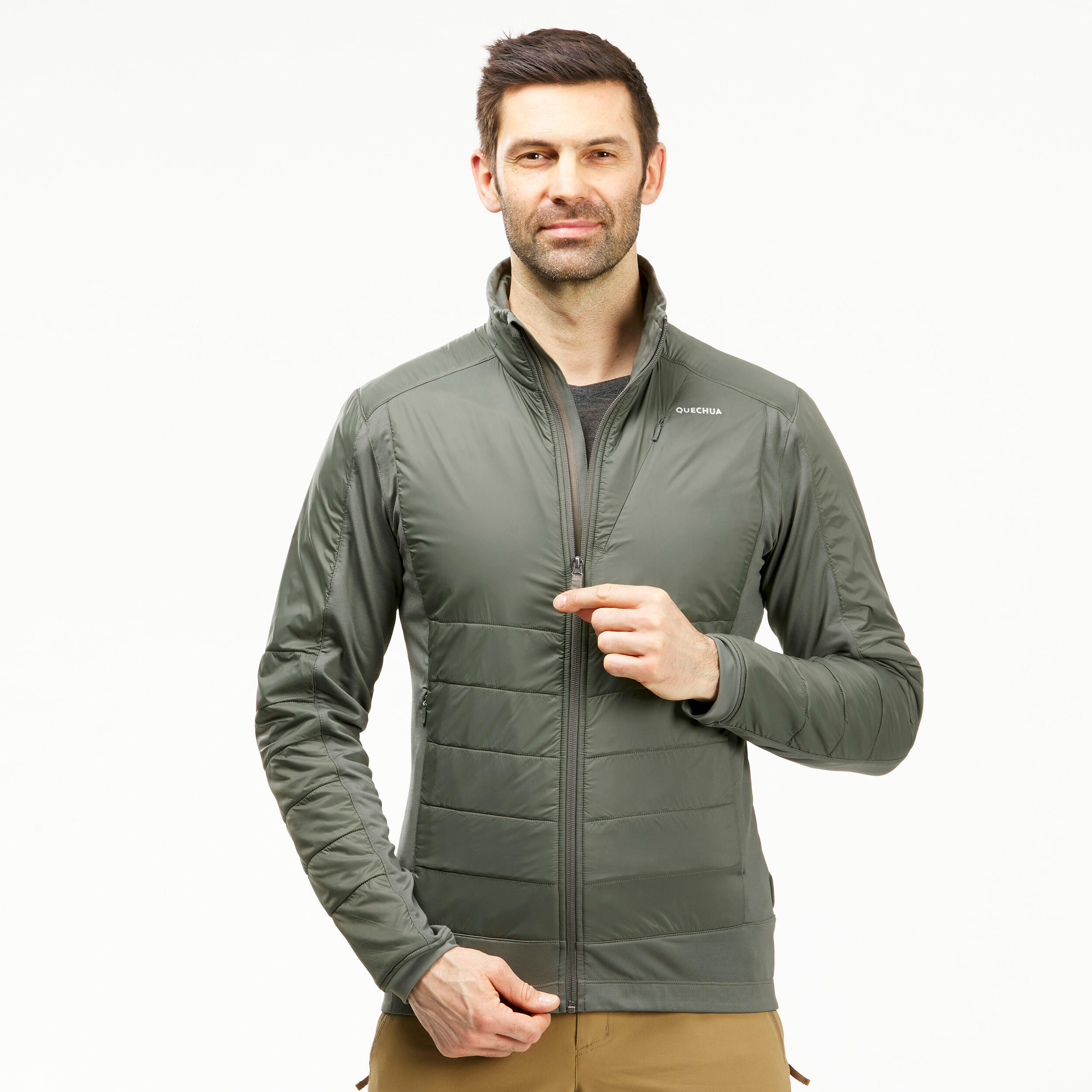 Men's Warm Hybrid Fleece Hiking Jacket  - SH900 MOUNTAIN 6/6