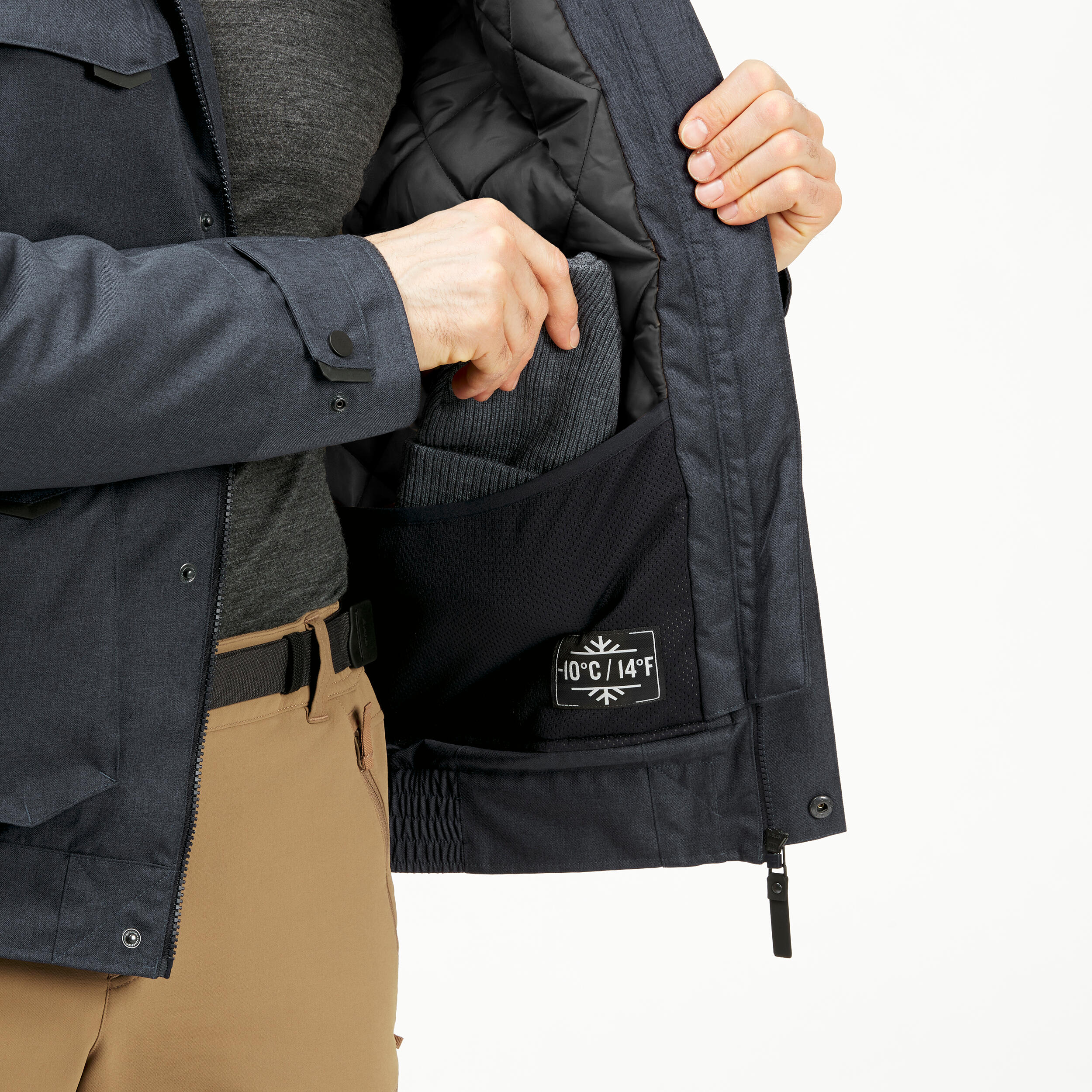 Manteau d'hiver de randonnée imperméable homme – SH 500 - QUECHUA