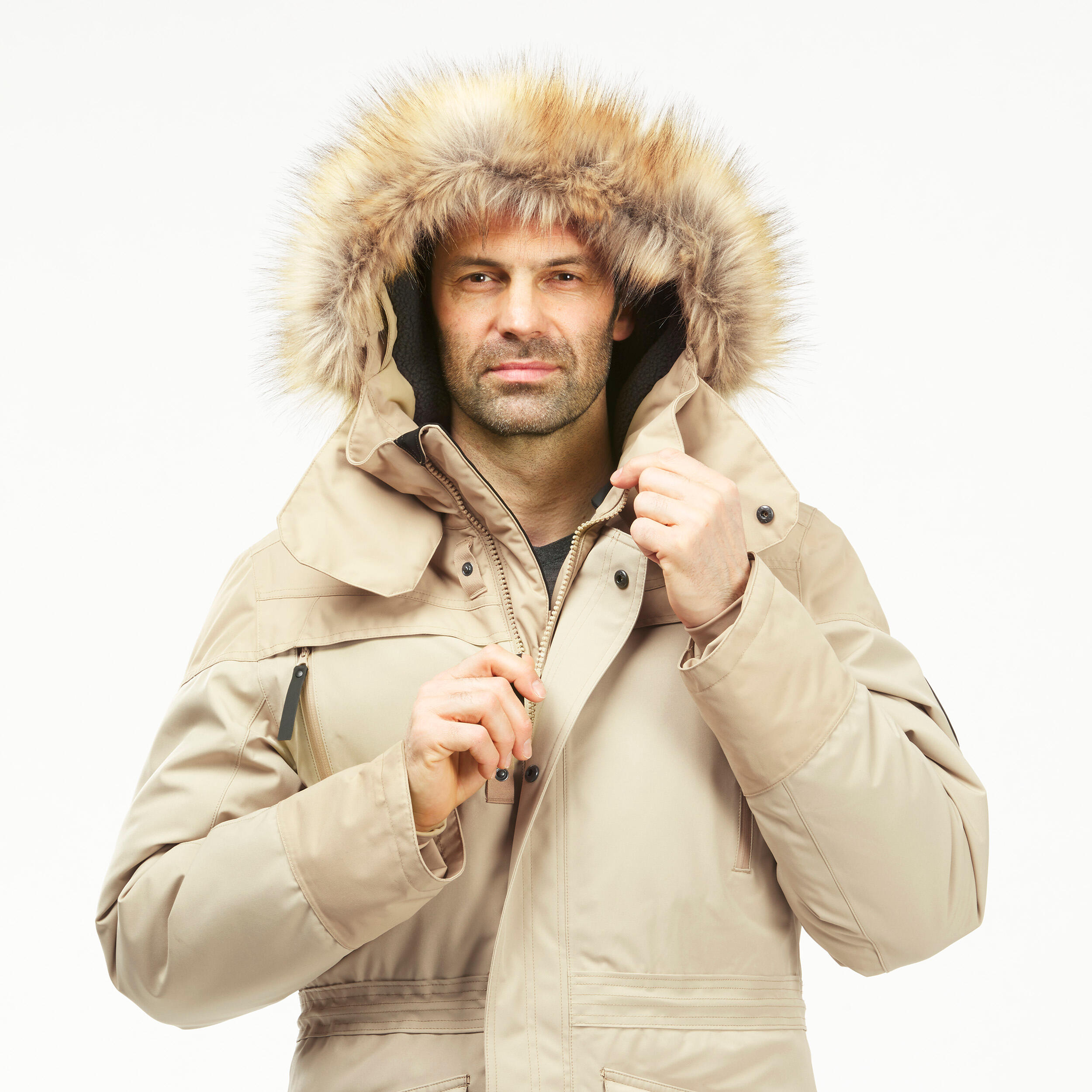Mens waterproof parka with fur hood new arrivals