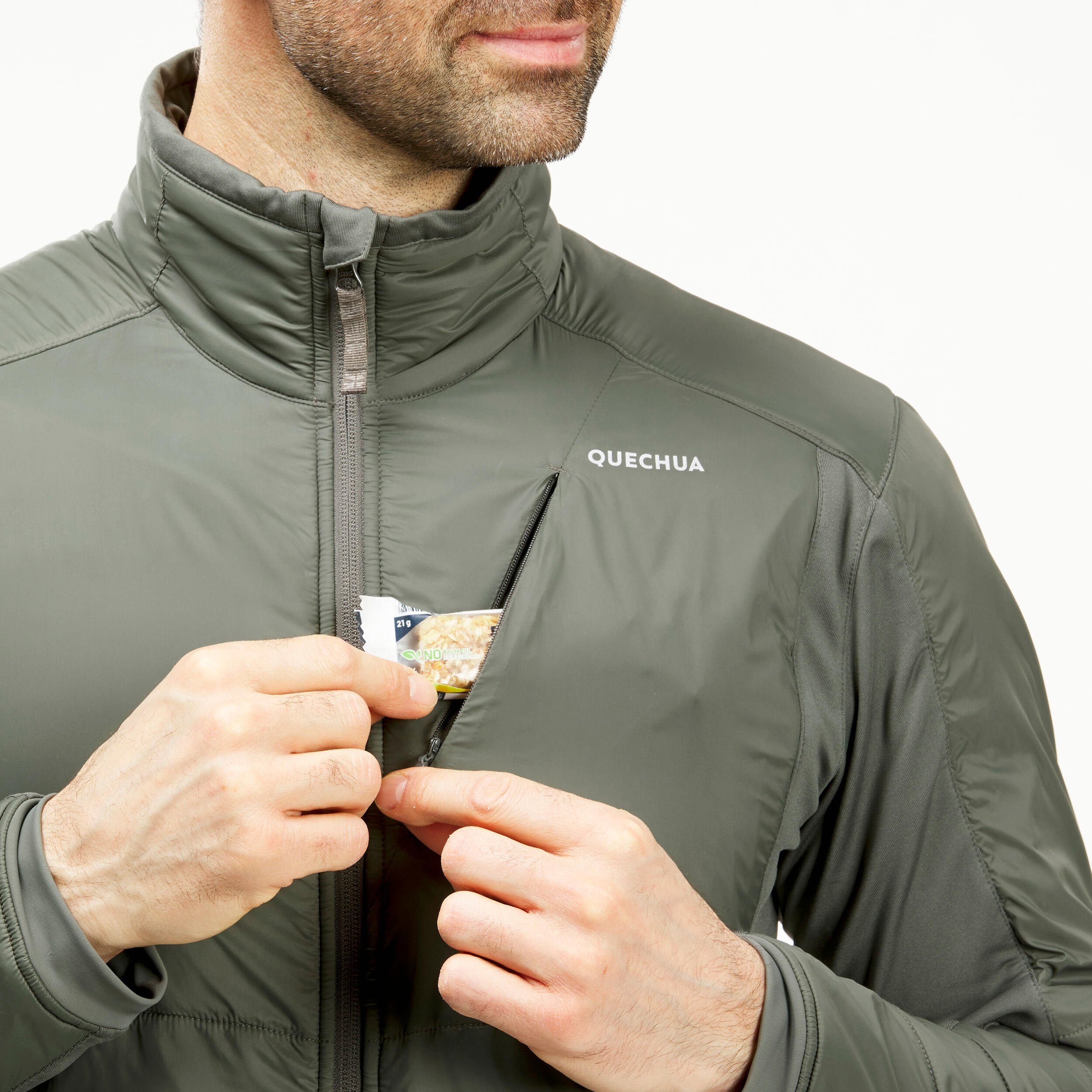 Men's Warm Hybrid Fleece Hiking Jacket  - SH900 MOUNTAIN 5/6