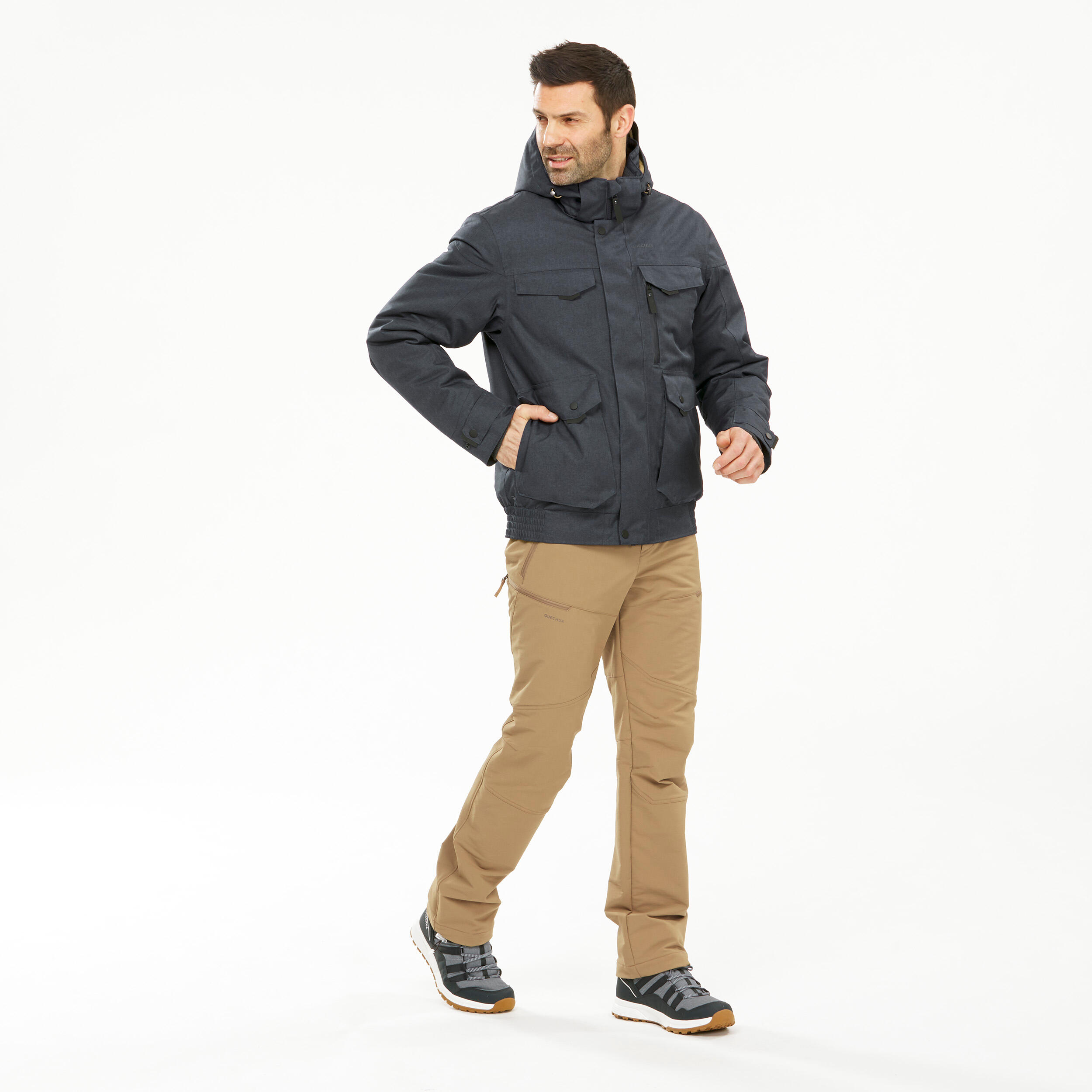 Men’s Winter Hiking Jacket - SH 500 Black - QUECHUA