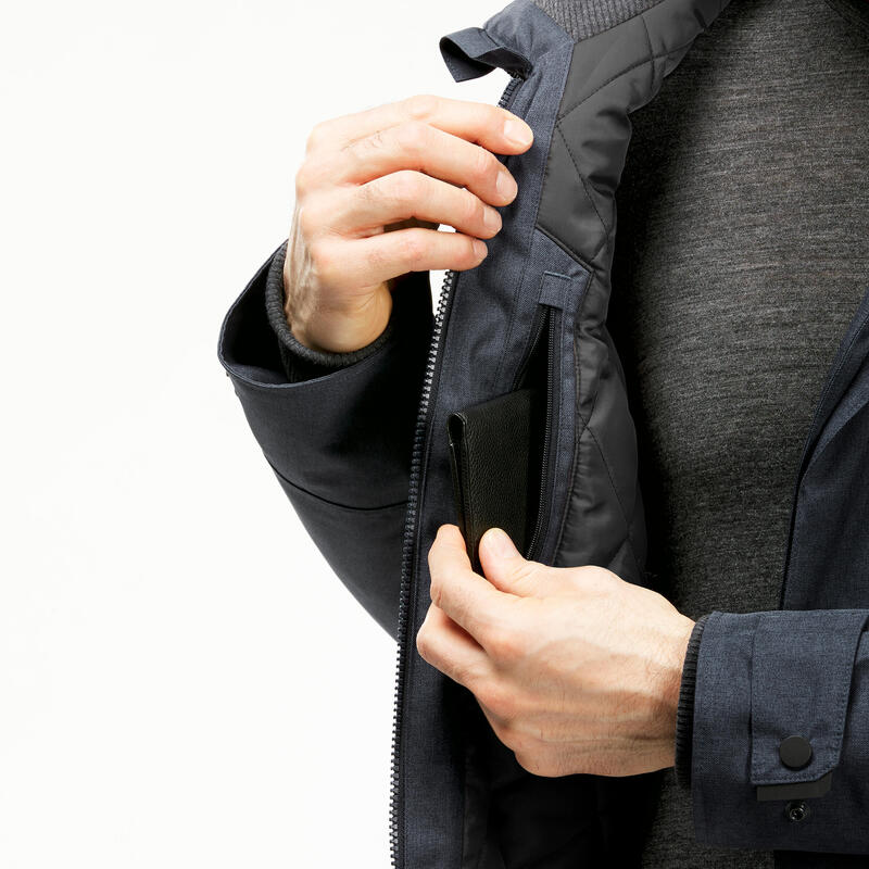 Blouson de randonnée -10°C imperméable homme, NH500 gris
