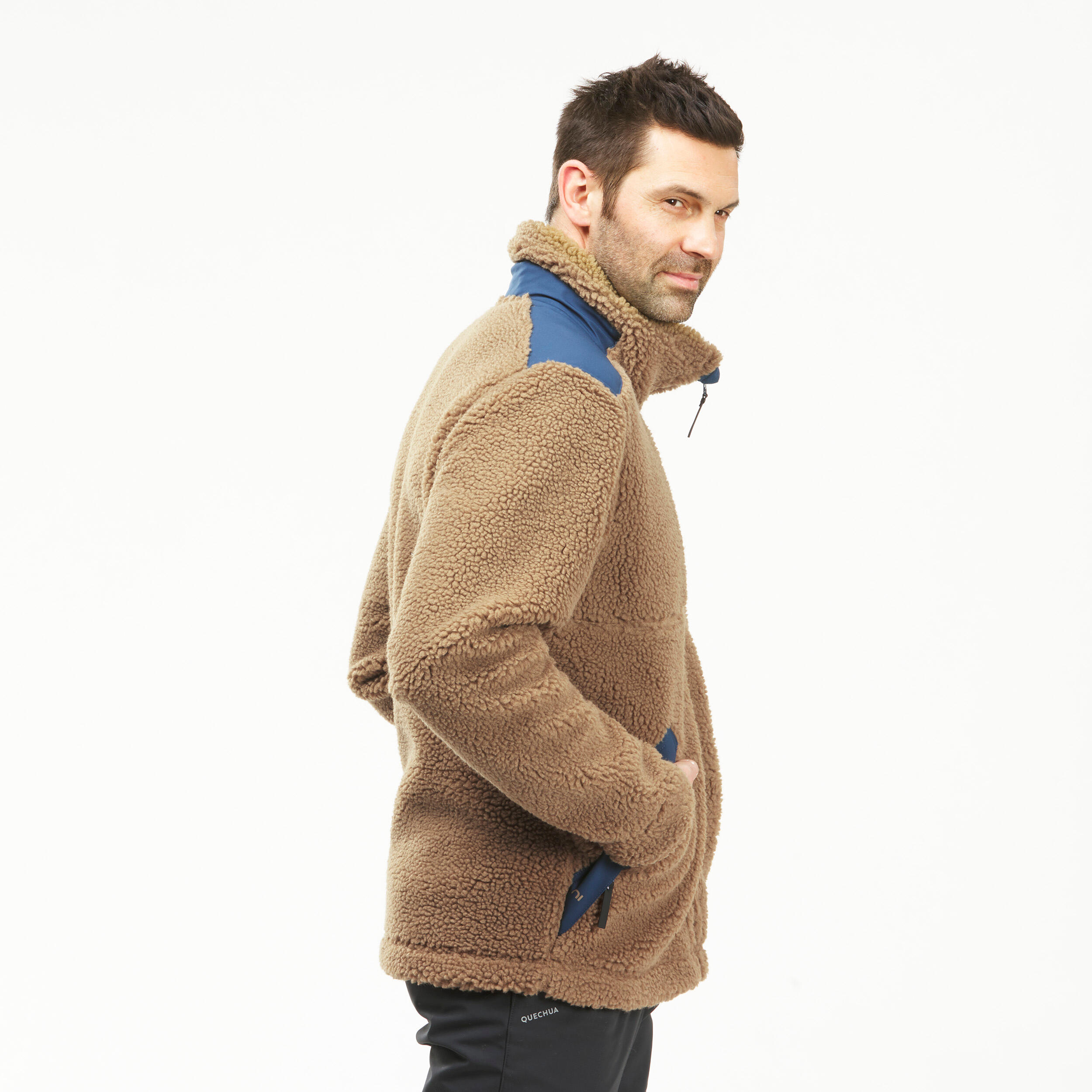 Men's Warm Fleece Hiking Jacket - SH500 Ultra-Warm 4/5